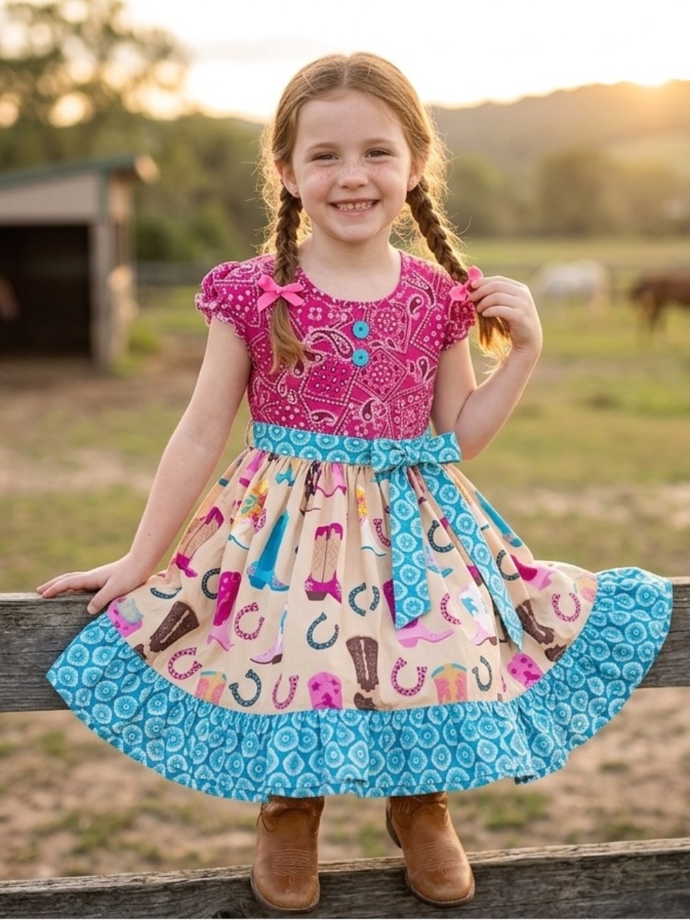 Eleanor Rose Rodeo Western Cowgirl dress Size 6